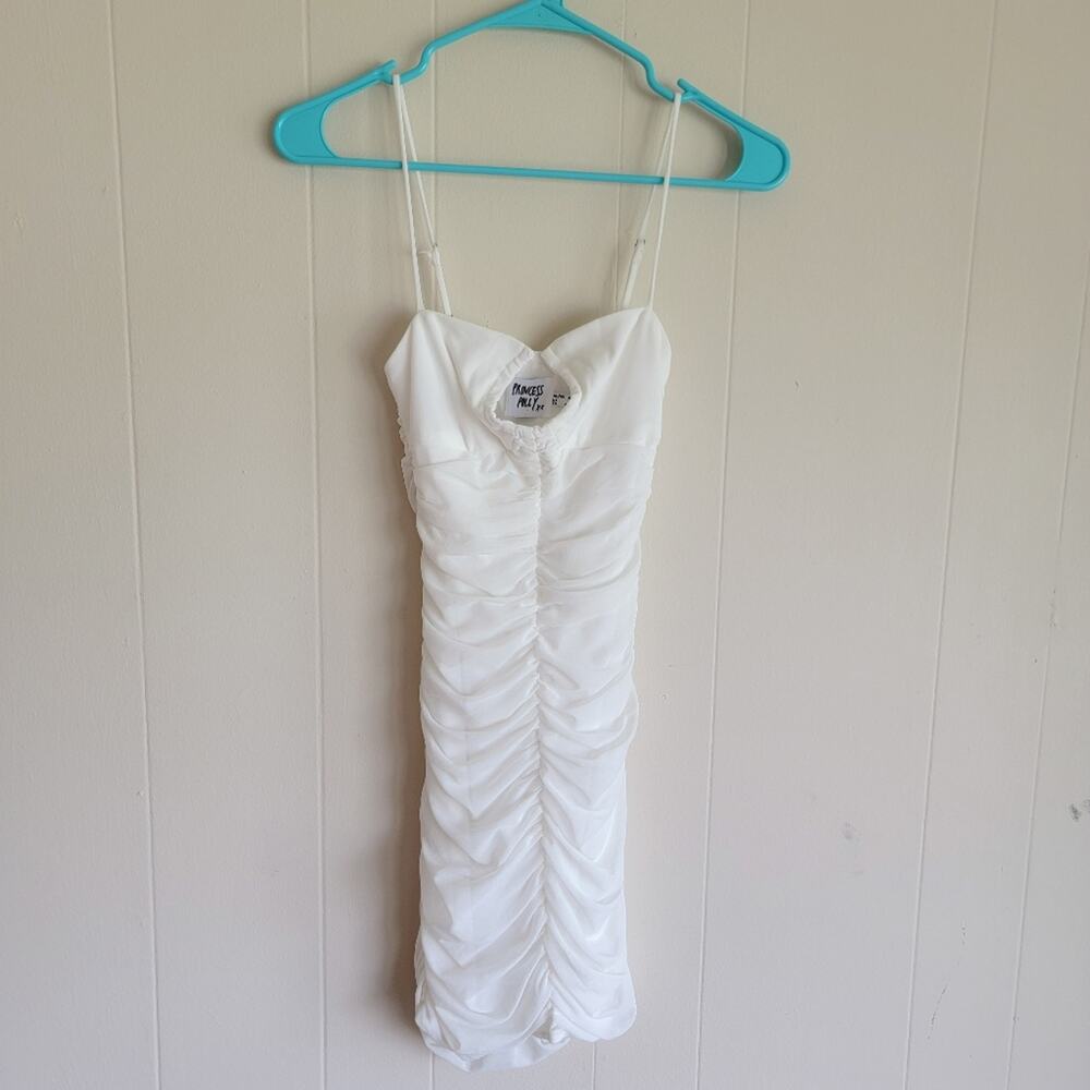 Princess Polly White Spaghetti Strap Bodycon Dress